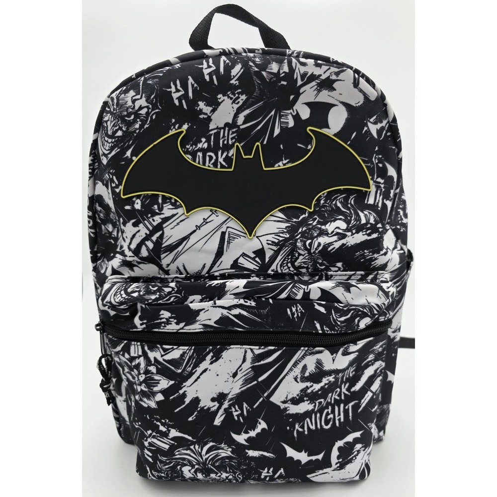 Batman DC‎ Comics Backpack The Dark Knight  Black & White New #0165